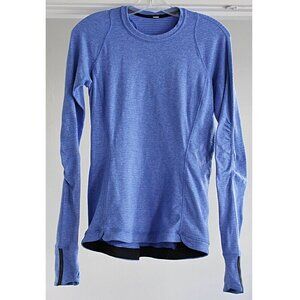 Lululemon - sz 6 - Runderful Long Sleeve Pullover - Blue Pique, Rulu Fabric